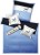 Taucher-Bettwäschegarnitur Dessin LUGANO azur/creme/anthrazit (Wende-Bettwäsche) "Mako-Shark" Taucher-Bettwäschegarnitur Dessin LUGANO azur/creme/anthrazit (Wende-Bettwäsche) "Mako-Shark"
